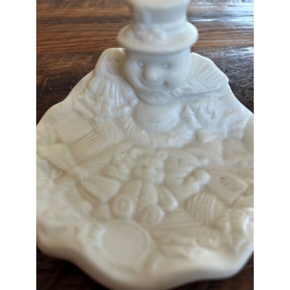 World Bazaar Santa & Snowman White Ceramic Candy/Soap Dish Set - Picture 7 of 14